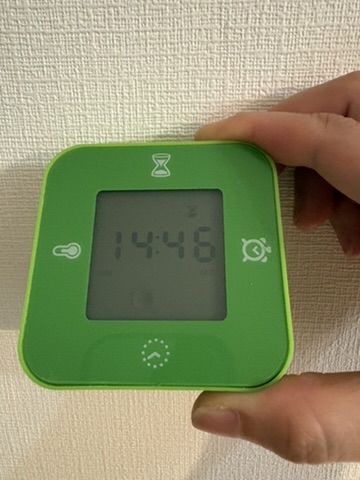 わが家で使っているIKEAのタイマー。残り時間が色で見える